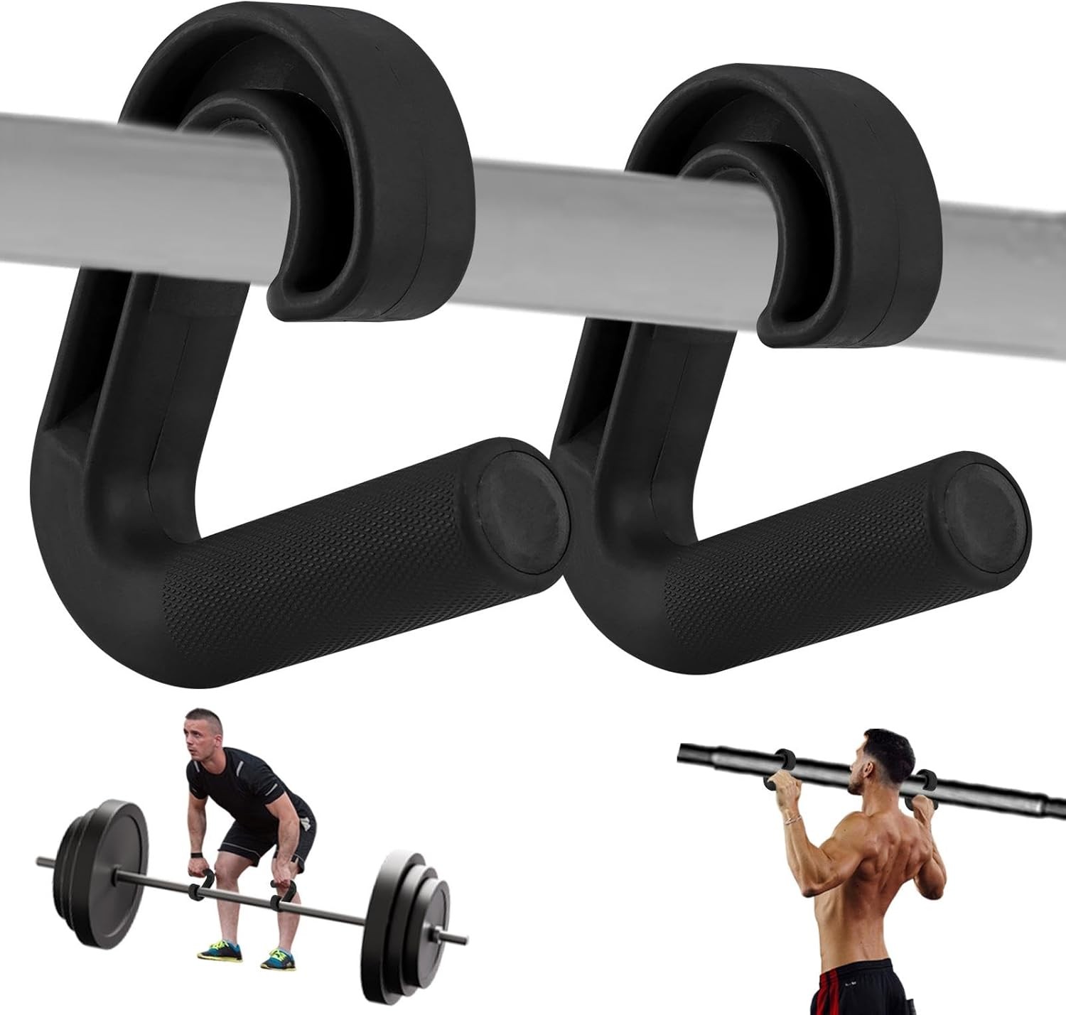 2pcs Neutral Grip Handles for Pull Up Bar Pull Up Handles with Ergonomic