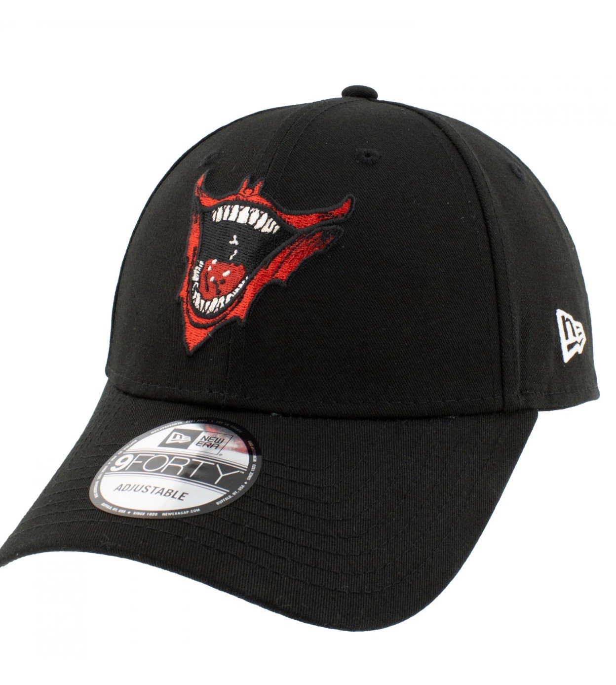 New Era Men’s Cap The Joker Stretched Smile 9Forty Adjustable Hat Black