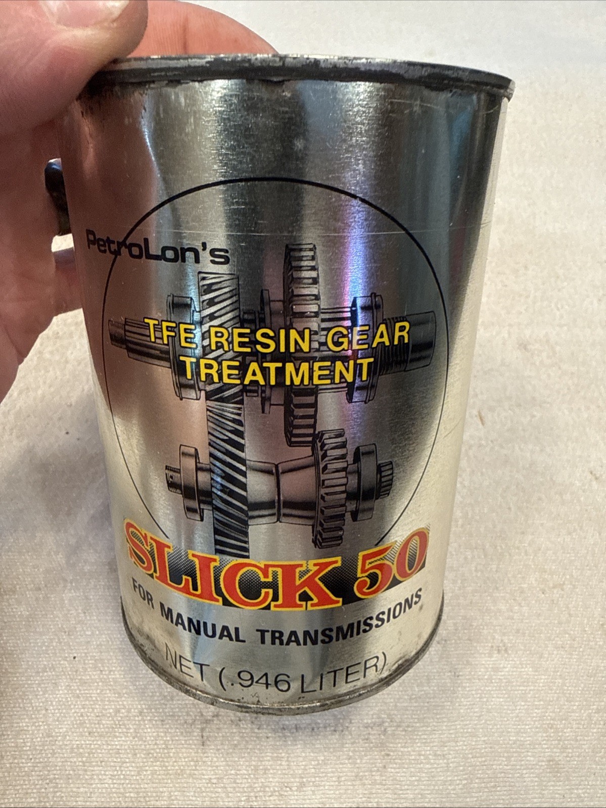Vintage Petrolon's Slick 50 Manual Transmission Treatment 1 Quart NEW NOS FULL!!