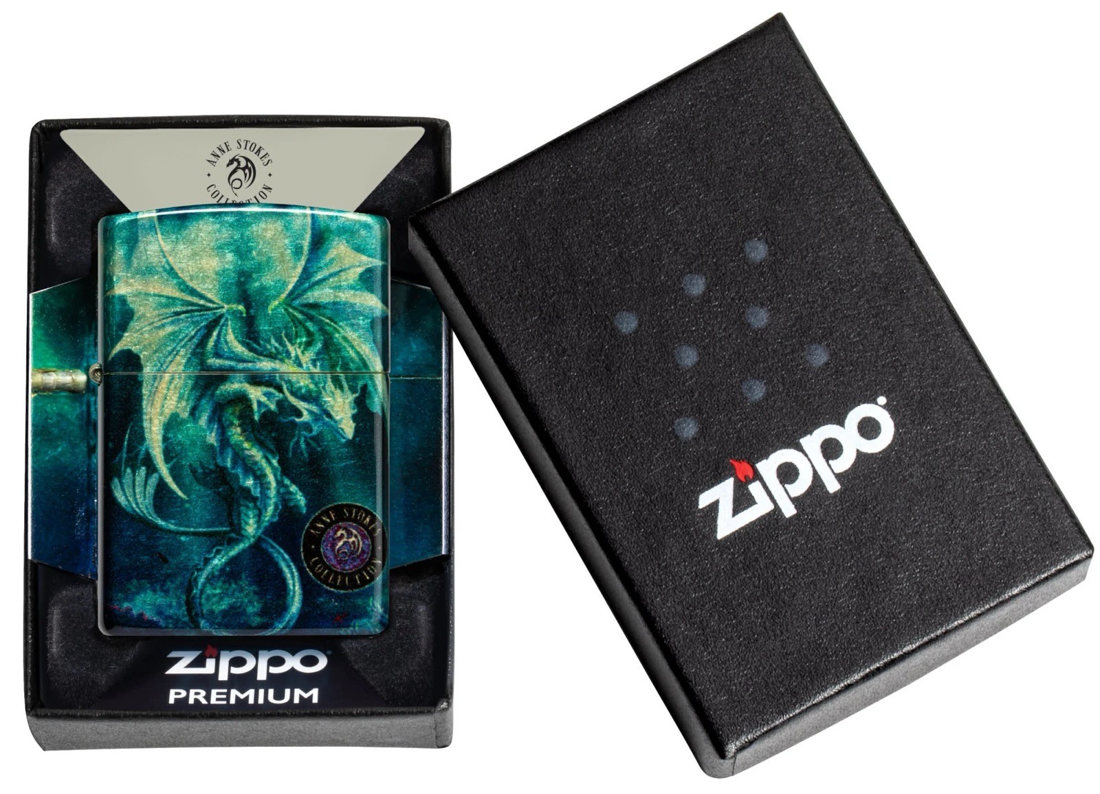 Genuine ZIPPO FUSION Lighter ANNE STOKES SEA DRAGON GREEN BNIB