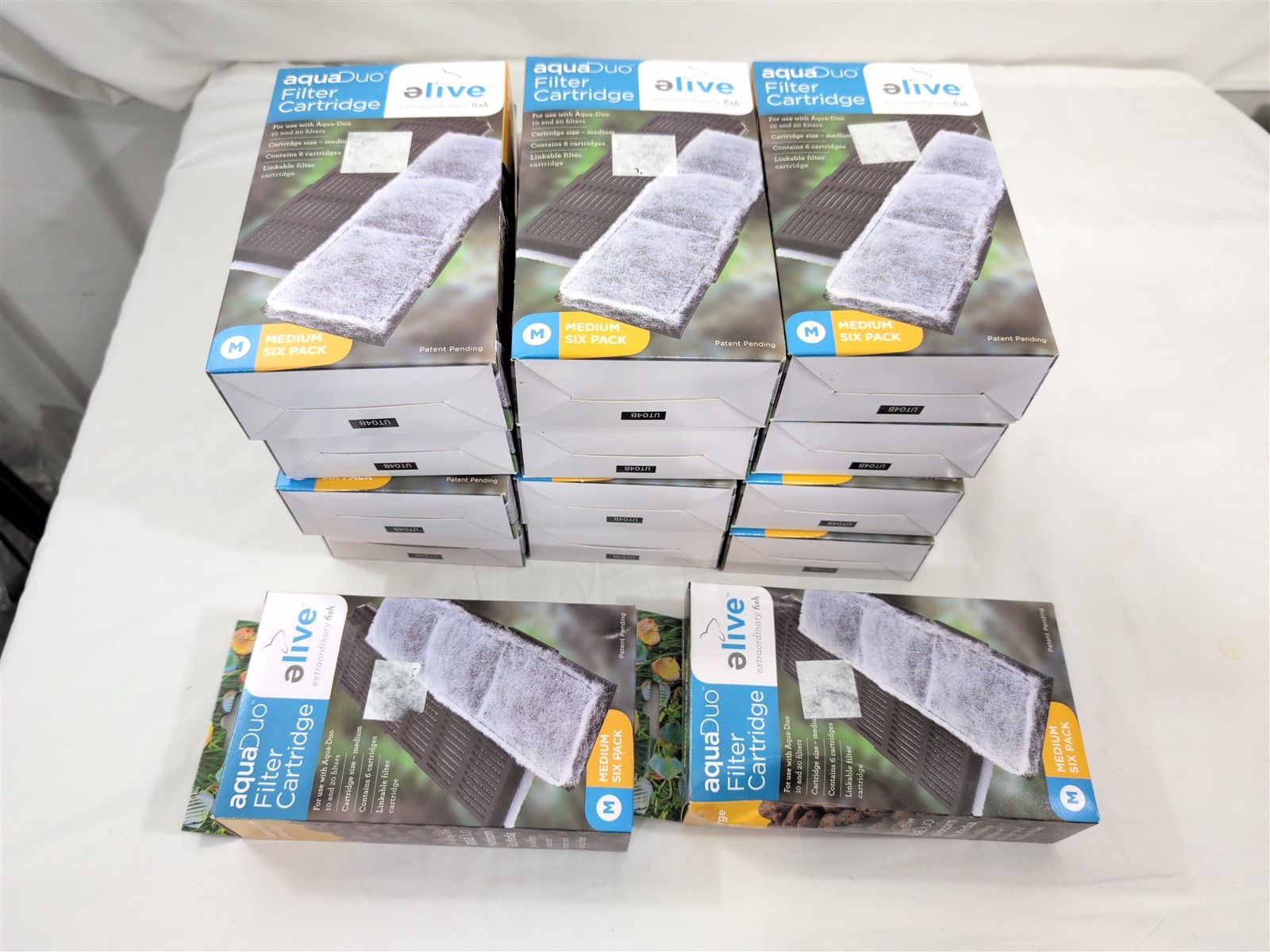Elive AquaDuo Filter Cartridges Medium 14 boxes lot 10&20 Filters Fish Tank