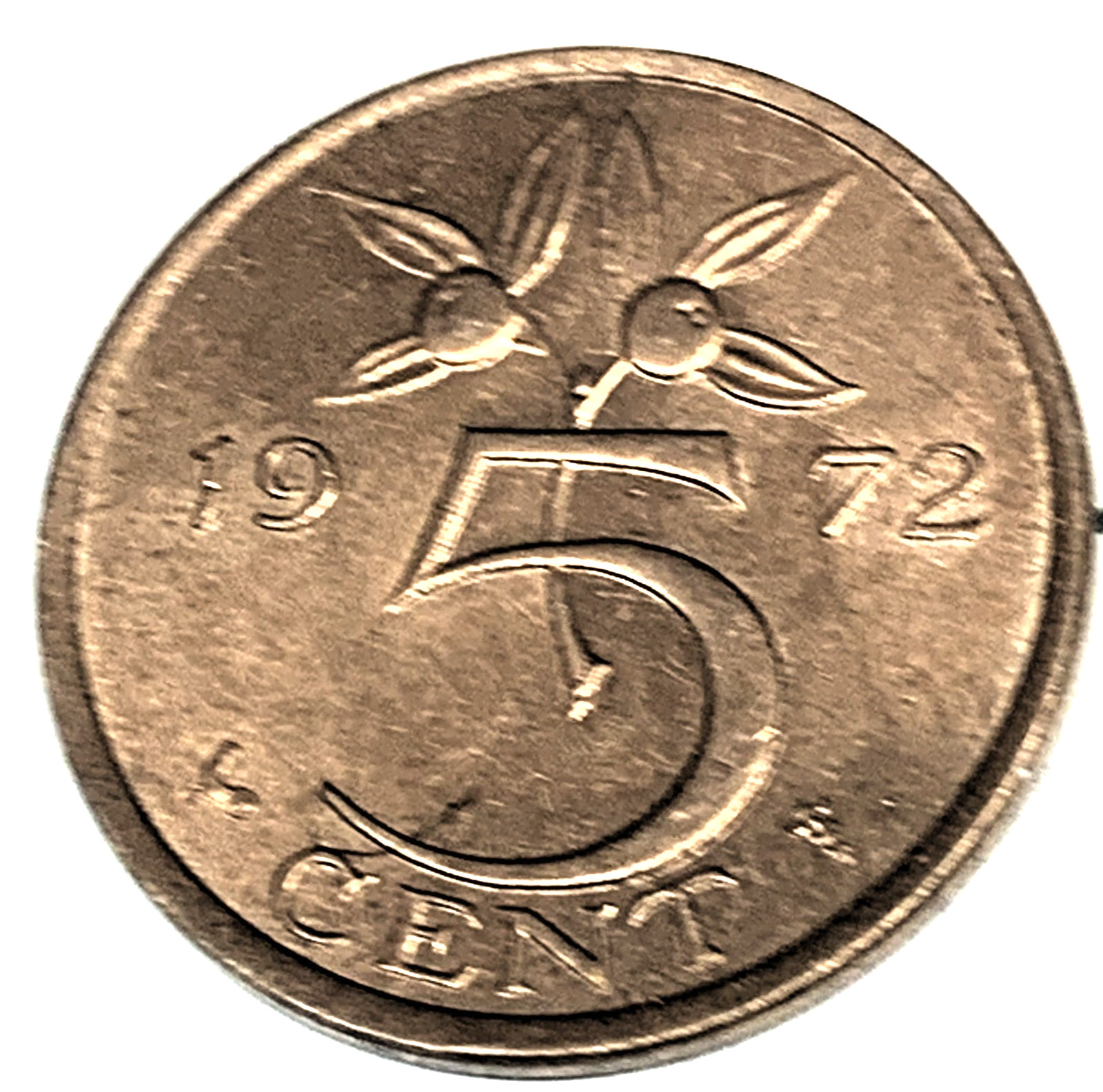 # C1824 NETHERLANDS COIN, FIVE CENT 1972