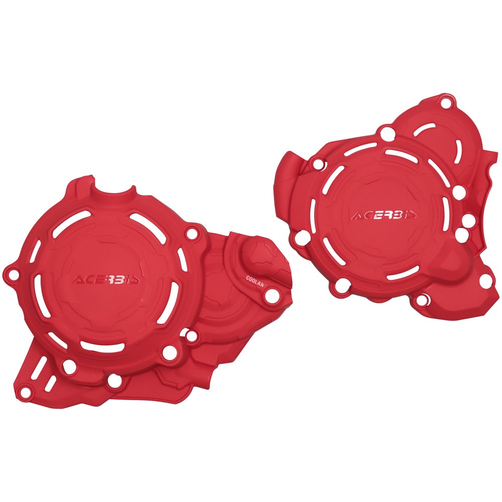 Acerbis 2984780004 X-Power Crankcase and Ignition/Clutch Cover Kit Red