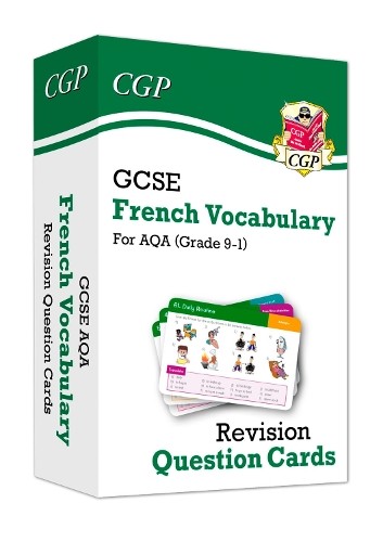New Grade 9-1 GCSE AQA French: Vocabulary Revision Question Card... by CGP Books