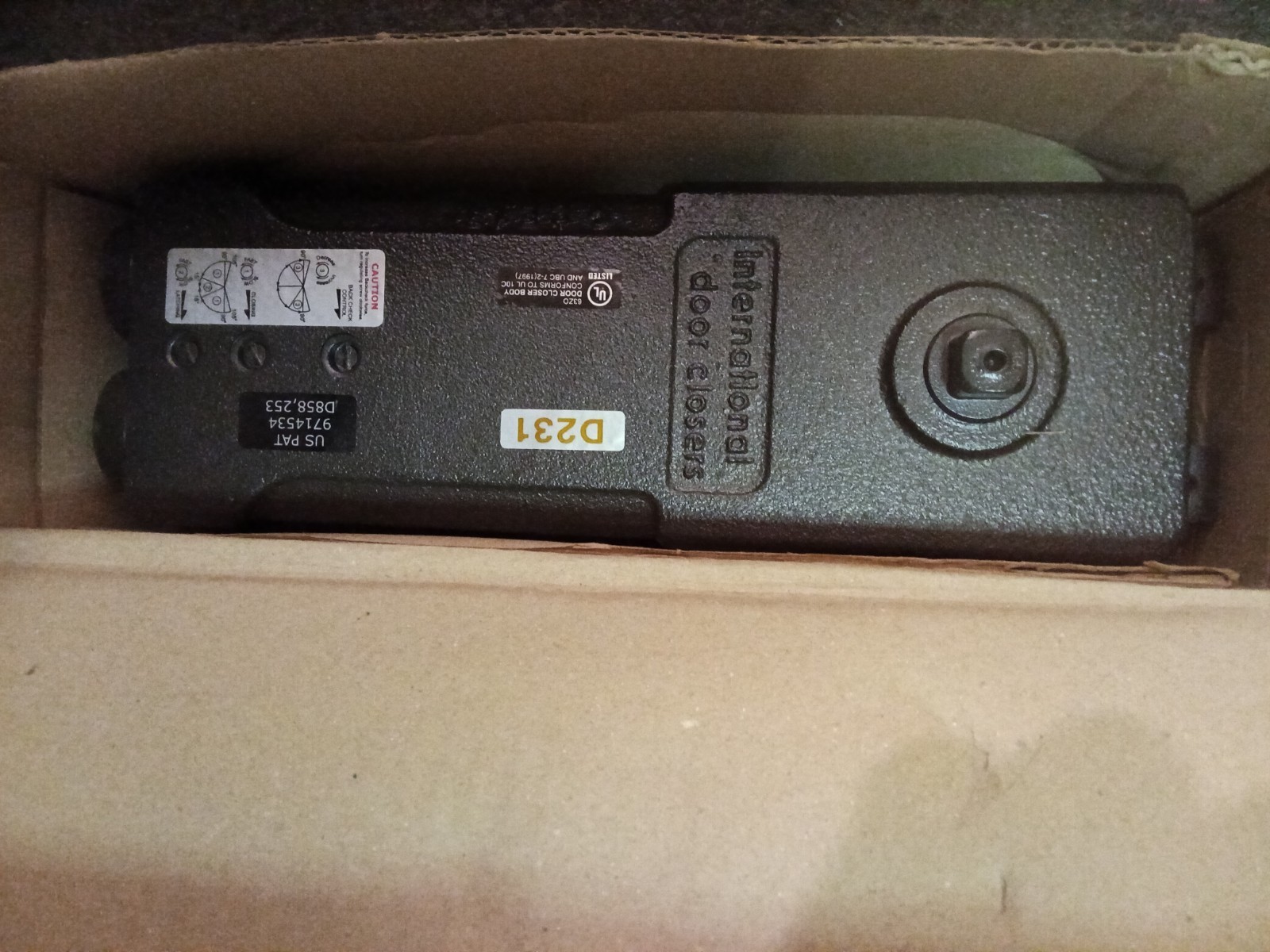 International Door Closers D231 Door Closer Body Only, New In Box