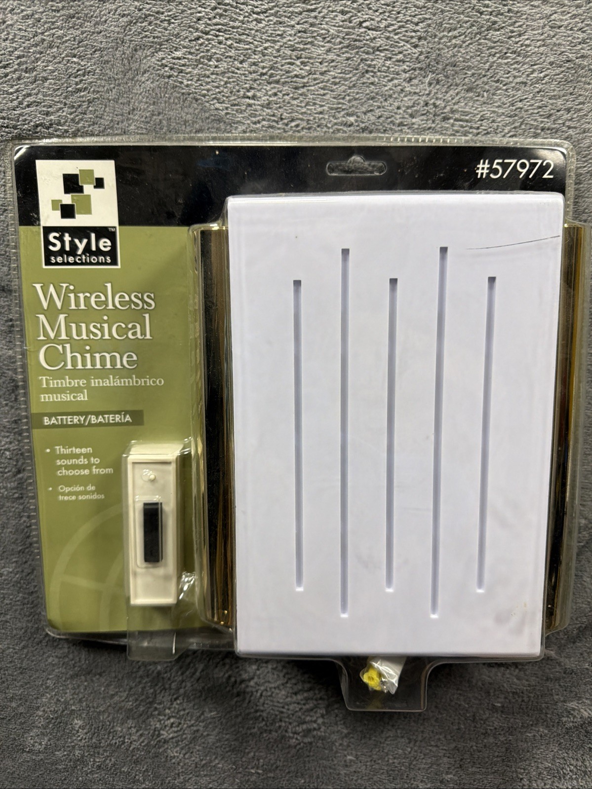 Style Selections Wireless Musical Chime # 57972 Installs In Minutes , New