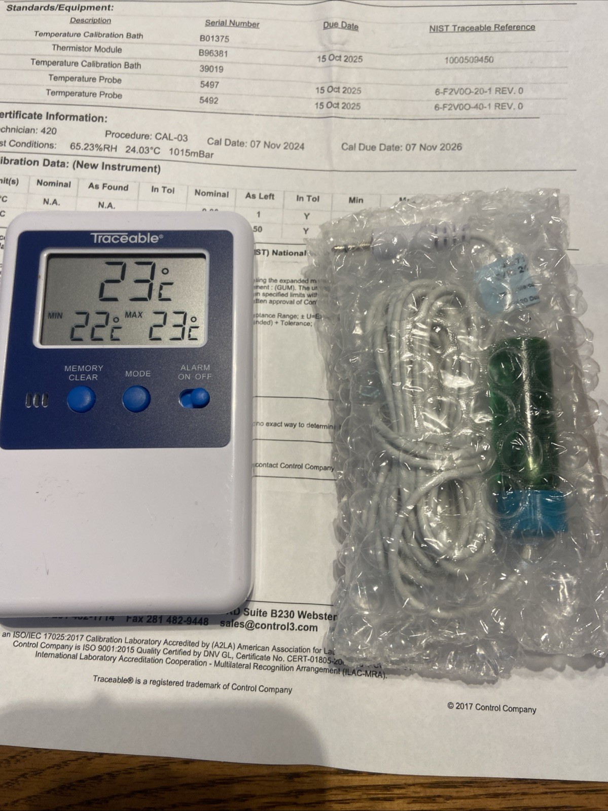 Traceable 4527 Thermometer New Open Box