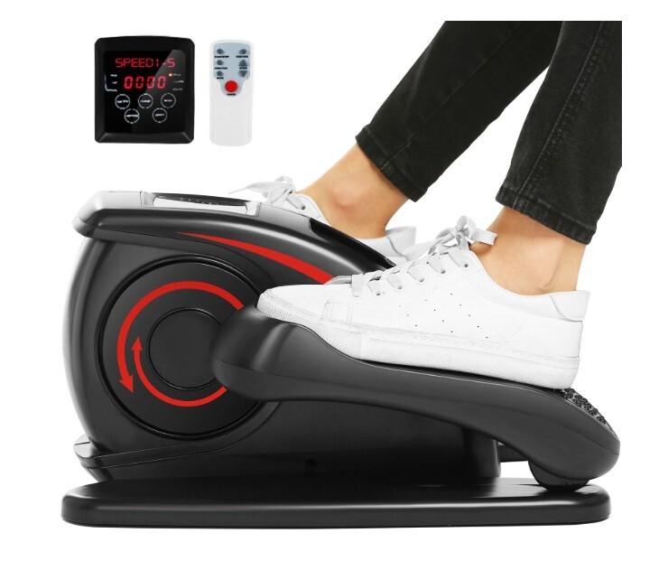 ANCHEER Under Desk Elliptical Machine Pedal Exerciser LCD Display Remote Control