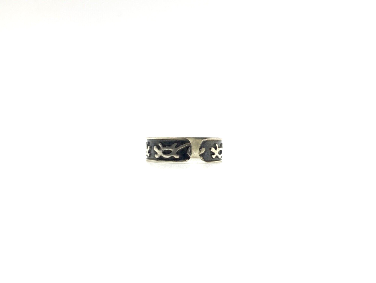 Signed MEXICO Lizard TOE BAND RING STERLING SILVER 925 SIZE 5 ADJUSTABLE