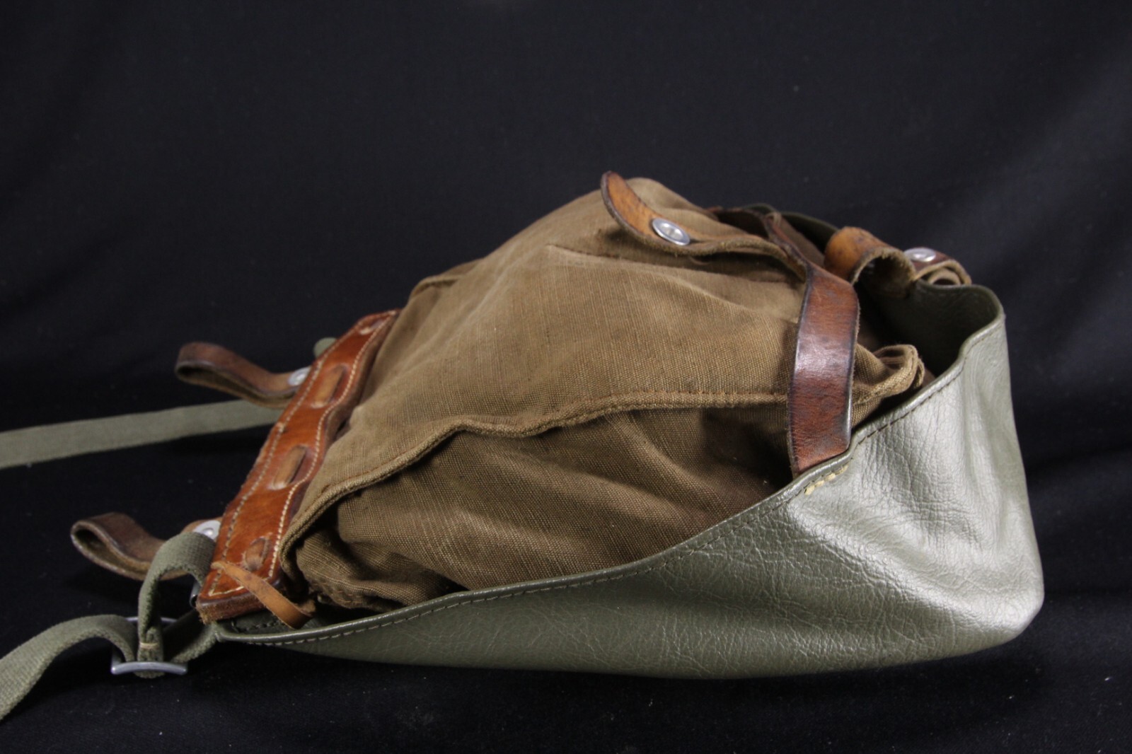 VTG Hans Jaggi Rohrbach Germany Switzerland Satchel Messenger Bag Canvas Leather