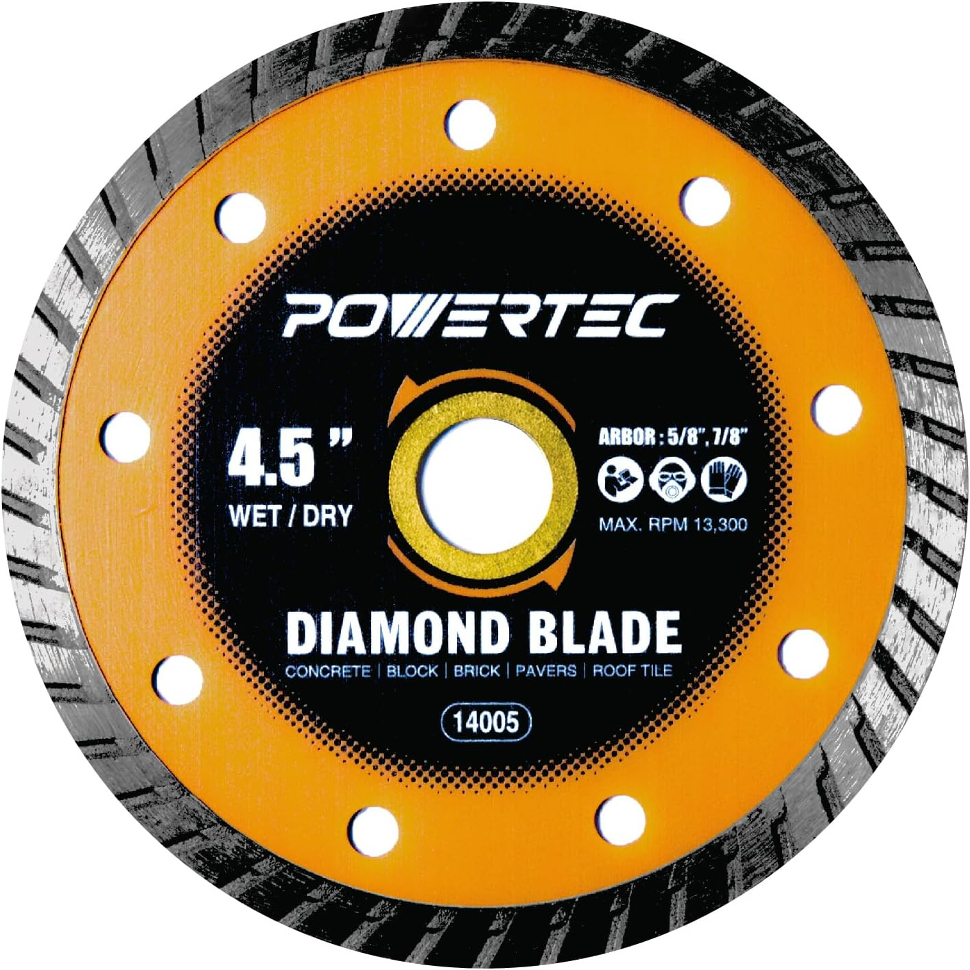 4-1/2" Turbo Diamond Saw Blade for Angle Grinder, Diamond Blade for Cutting C...