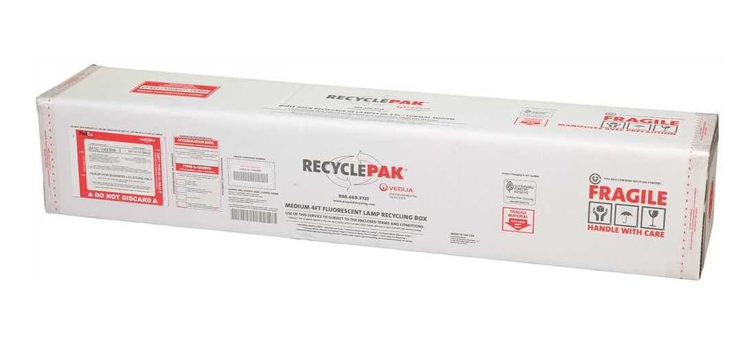 Medium 4 Ft. Fluorescent Lamp Recycling Box