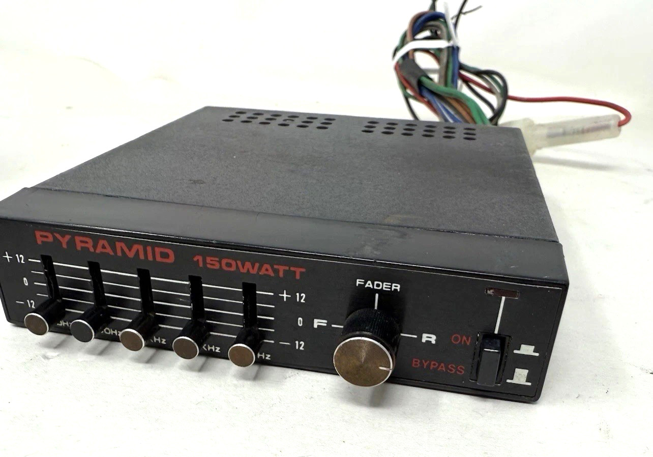 Vtg Pyramid Mini Car Stereo Graphic Equalizer EQ Amp 150 watt Untested ~ AS IS