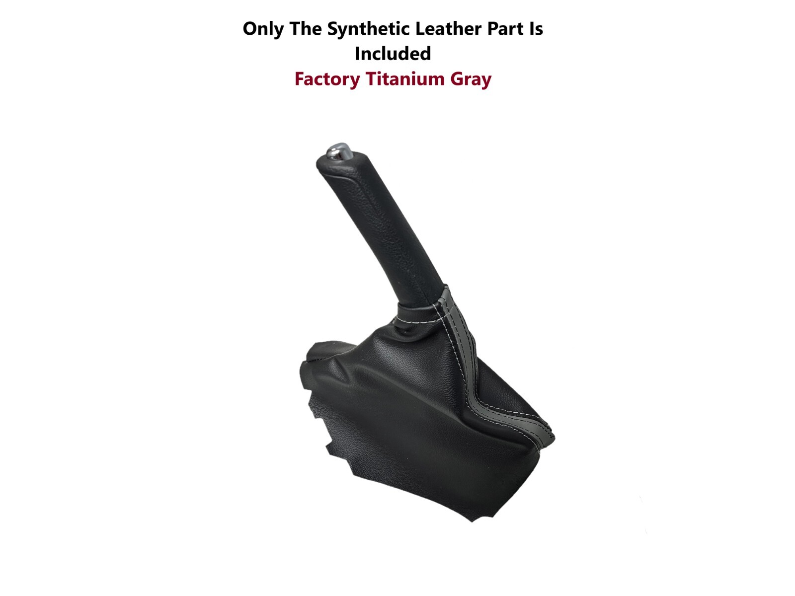 Gray & Black Vinyl Handbrake Boot For Subaru Forester 2009 2010 2011 2012 2013