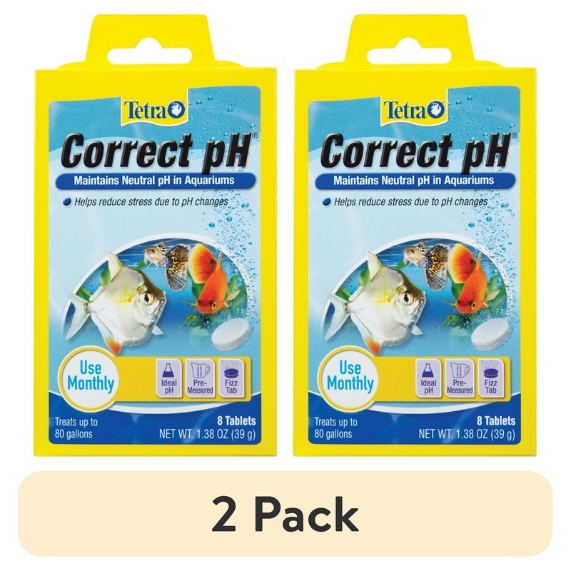 Aquarium pH Tablets 2 Pack Correct pH Maintain Neutral Level Fish Care 8 Count