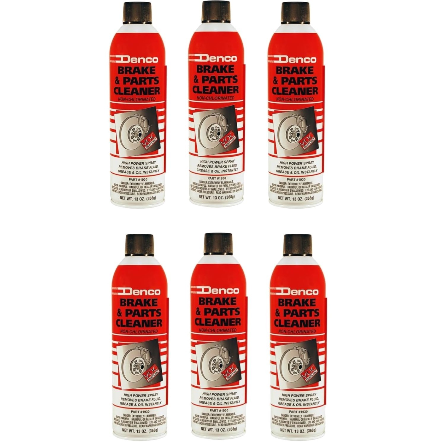 Non-Chlorinated Brake Cleaner Spray - Pack of 6