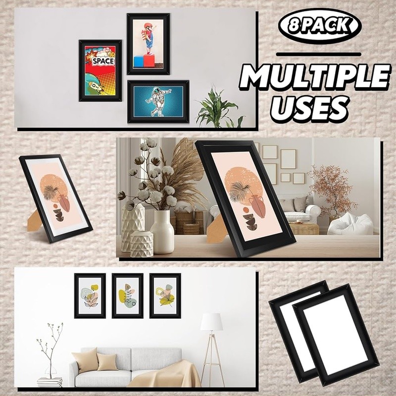 Comic Book Display Frames Set 8 Pieces Wall Mount Table Decor Holder Storage New