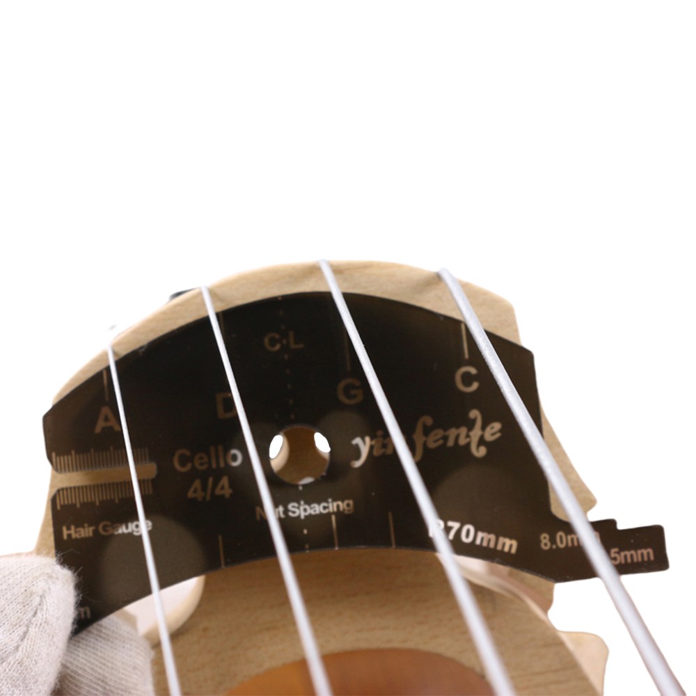 4/4 Cello Bridge Nut Shaping Tool String Spacing Marker & Bow Standard Gauge