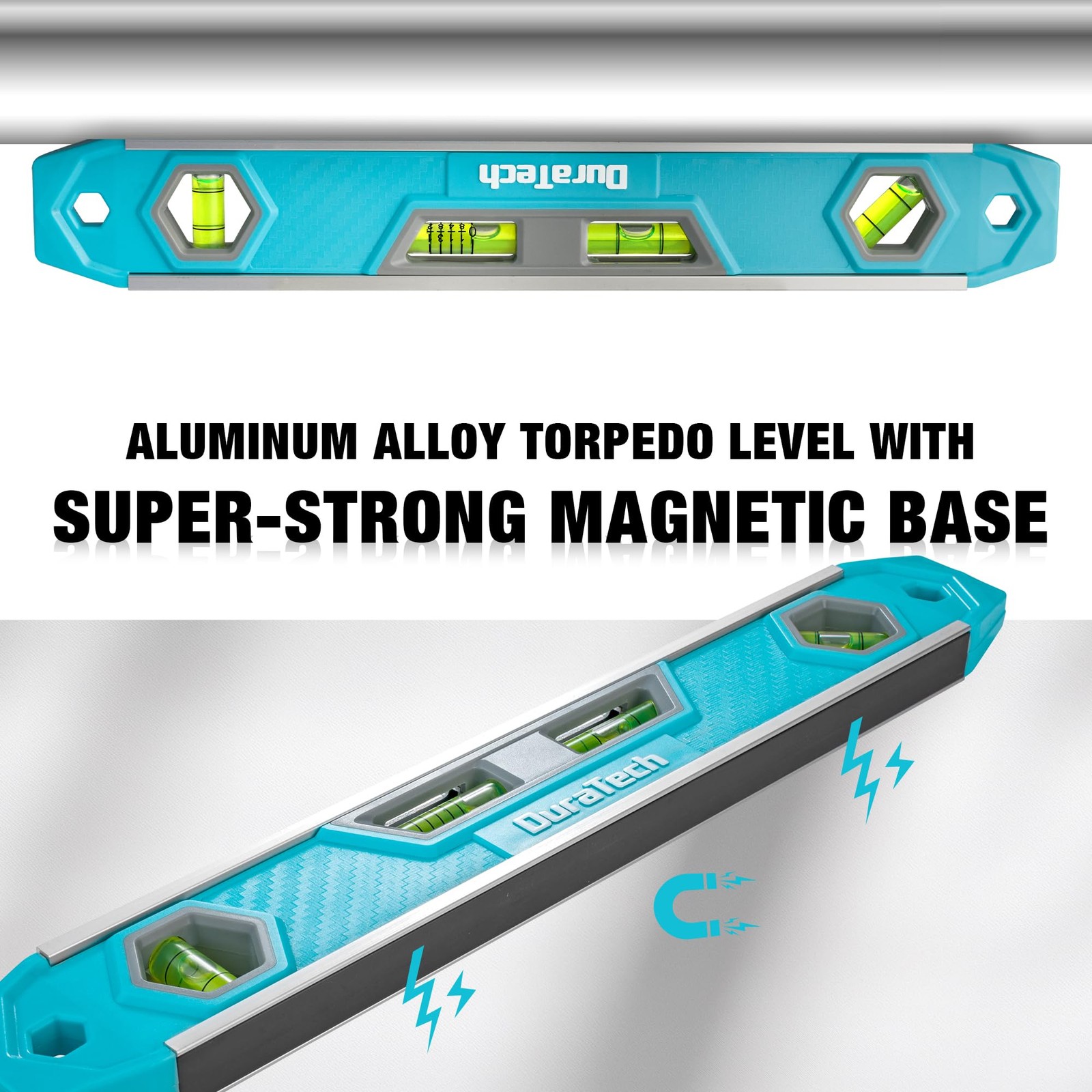 Turquoise 12 Inch Magnetic Torpedo Level Tool