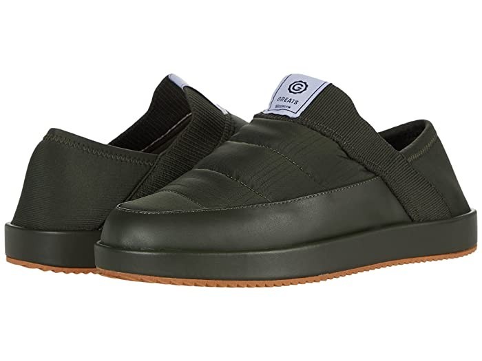 Greats Foster Slippers Men's US 9 Green Quilted Round Toe Slip On Shoes JOBB1036