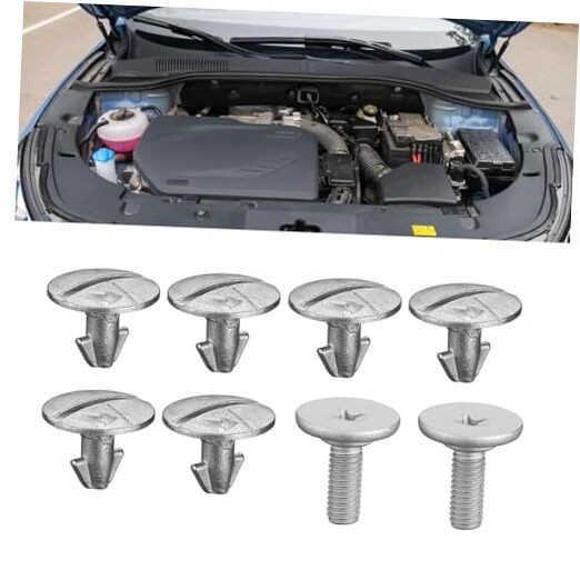 1 Pack 8 Pcs Lower Engine Cover Pin Screws, Splash Shield Screws, Bolts Splash