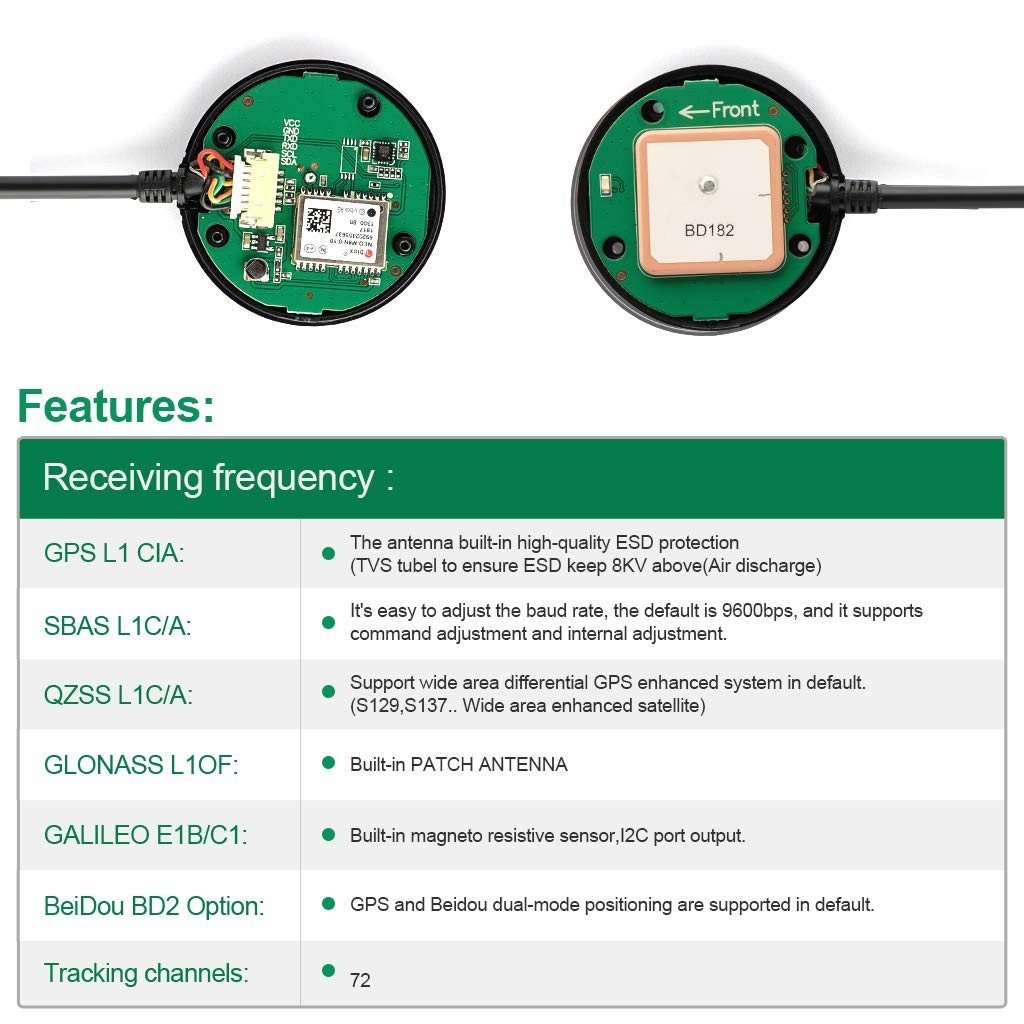 High-Precision GPS Compass Module NEO-M8N for APM Drone Control & FPV Navigation