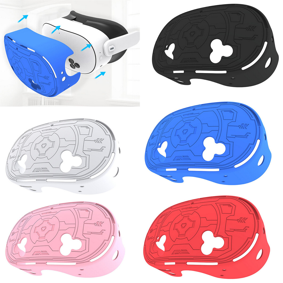 Fit For Quest 3S VR Glasses TPU Protective Case Dustproof Helmet Cover Accessory