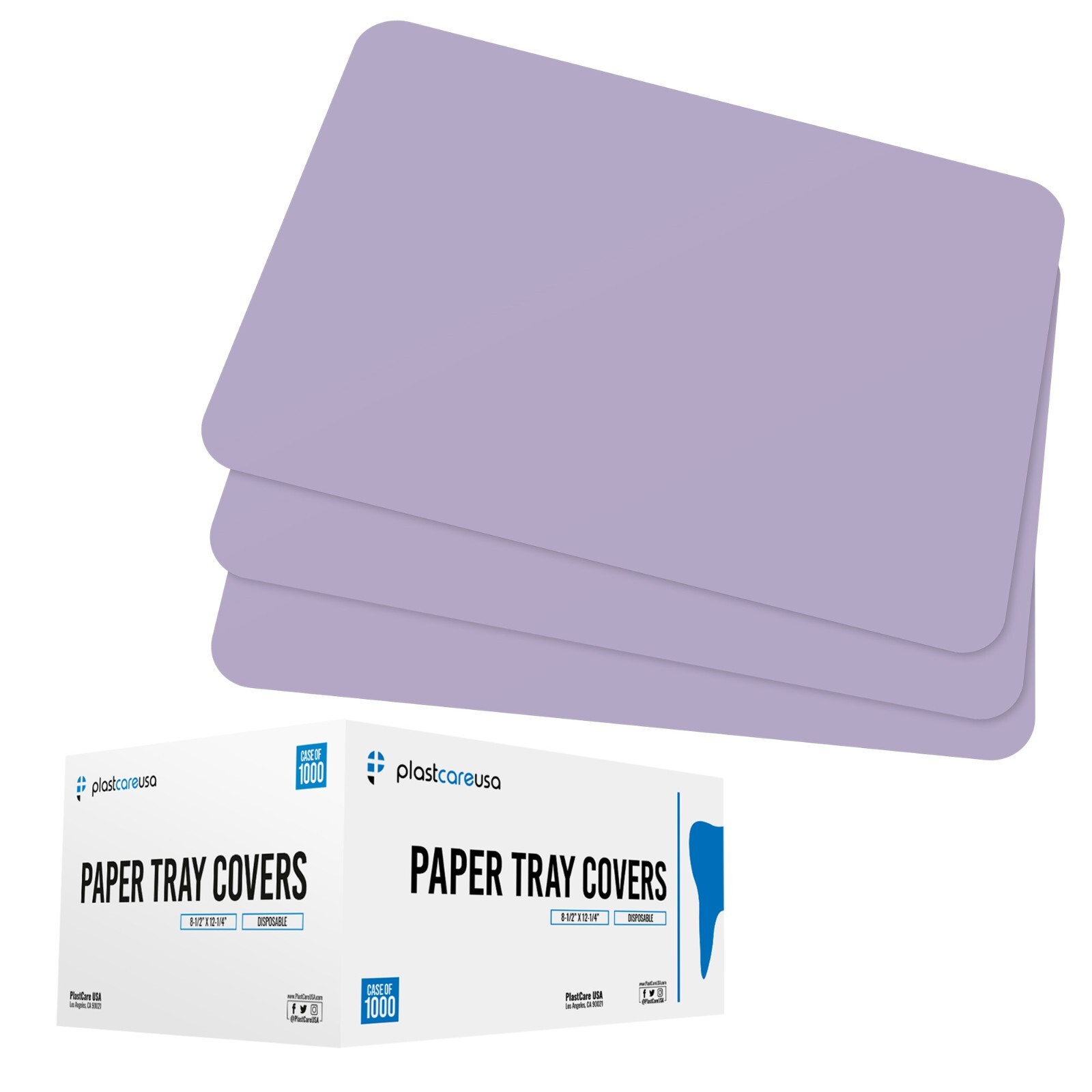 Purple Paper Dental Tray Covers for Size "B" Trays 8.25 "x 12.25" (Case of 1000)