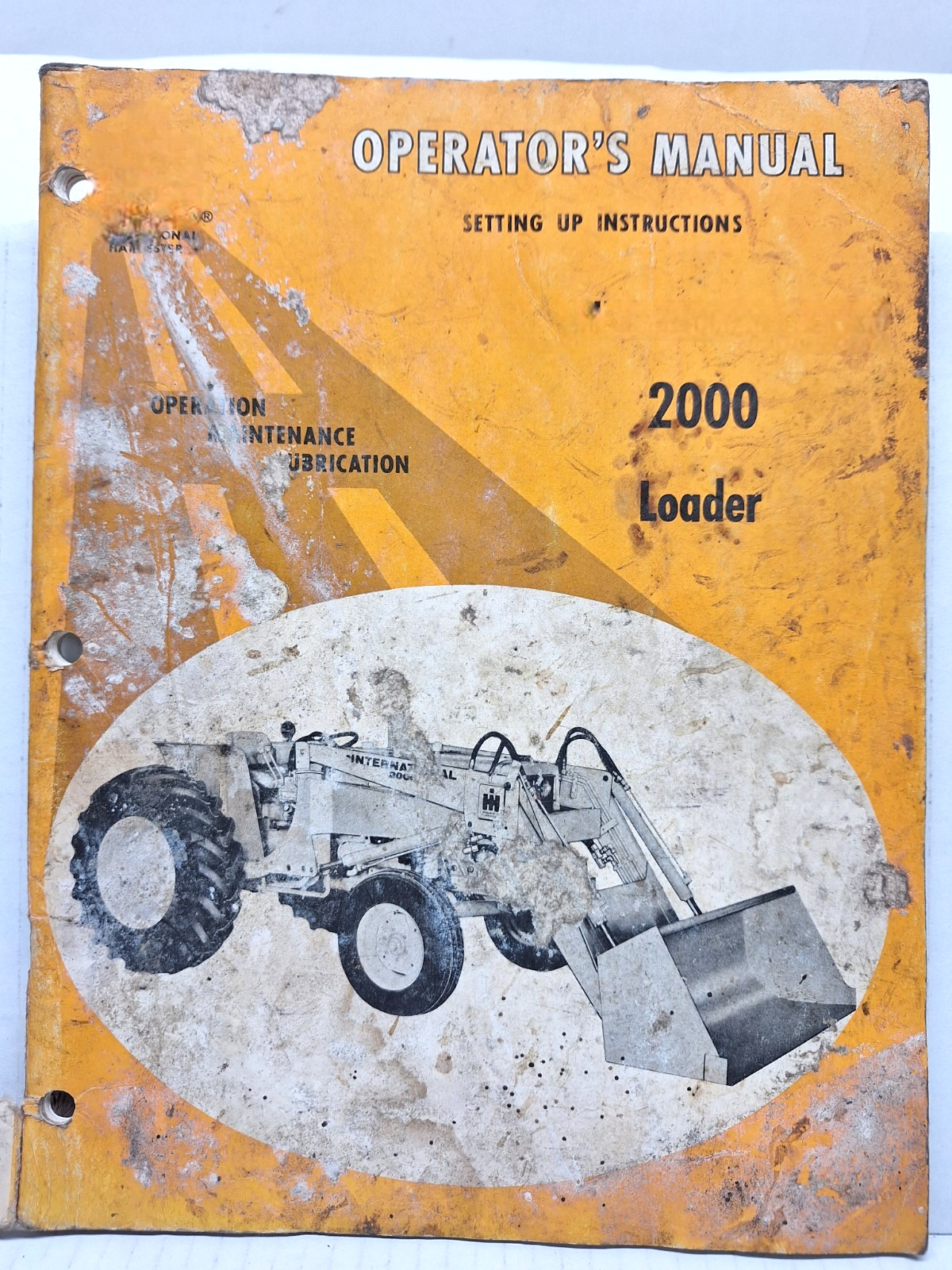 USED OPERATORS MANUAL FOR INTERNATIONAL 2000 LOADER 1083244R1