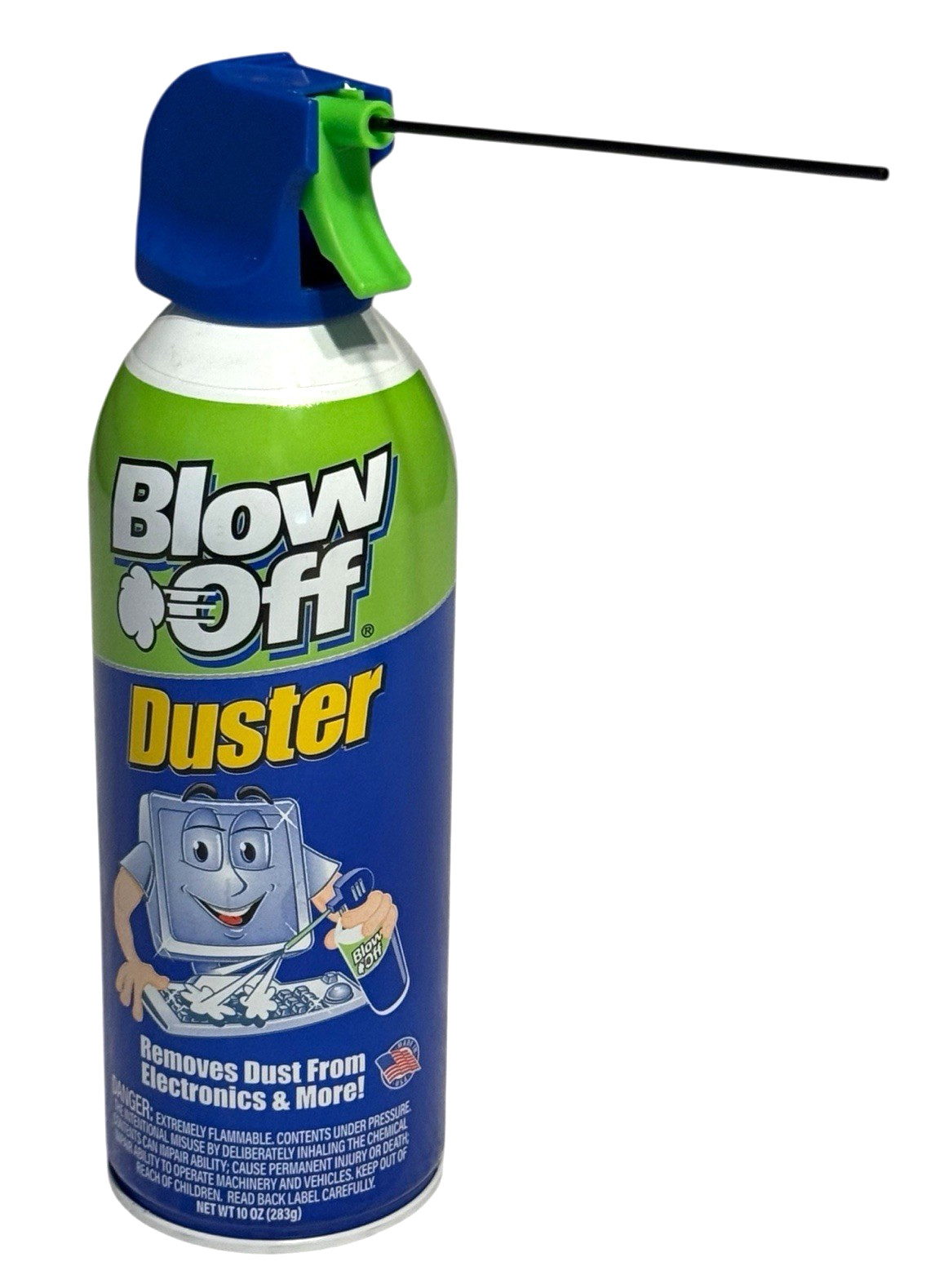 Blow Off Dusters 10 oz Canned Air w/ Spraying Straw for Electronics & Keyboards