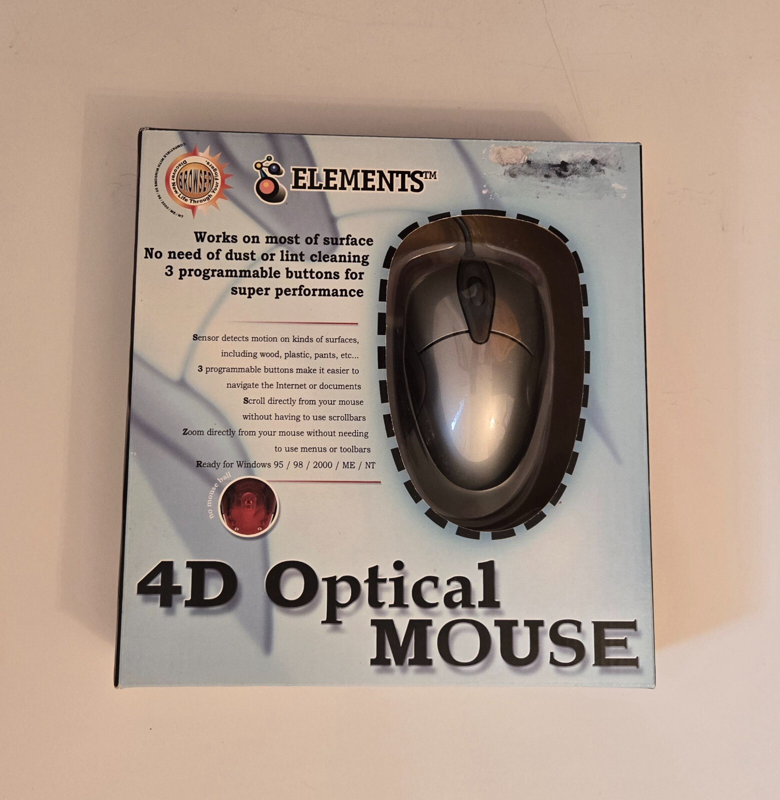 Elements 4D Optical Mouse New in Box