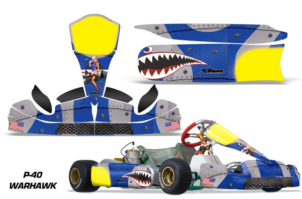 Go Kart Graphic Decals Stickers For Tony Kart M4 Carene (Thru 2016) WARHAWK U
