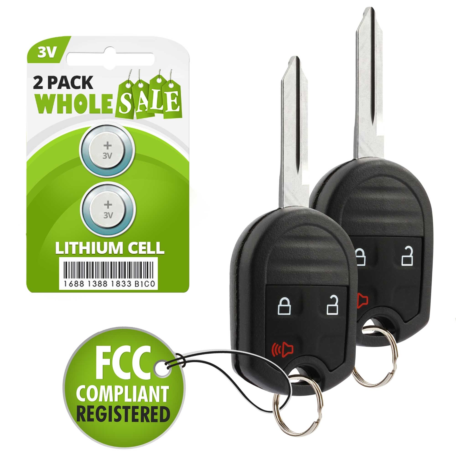 2 Replacement For 2013 2014 2015 2016 Ford F-150 F150 Key Fob Remote
