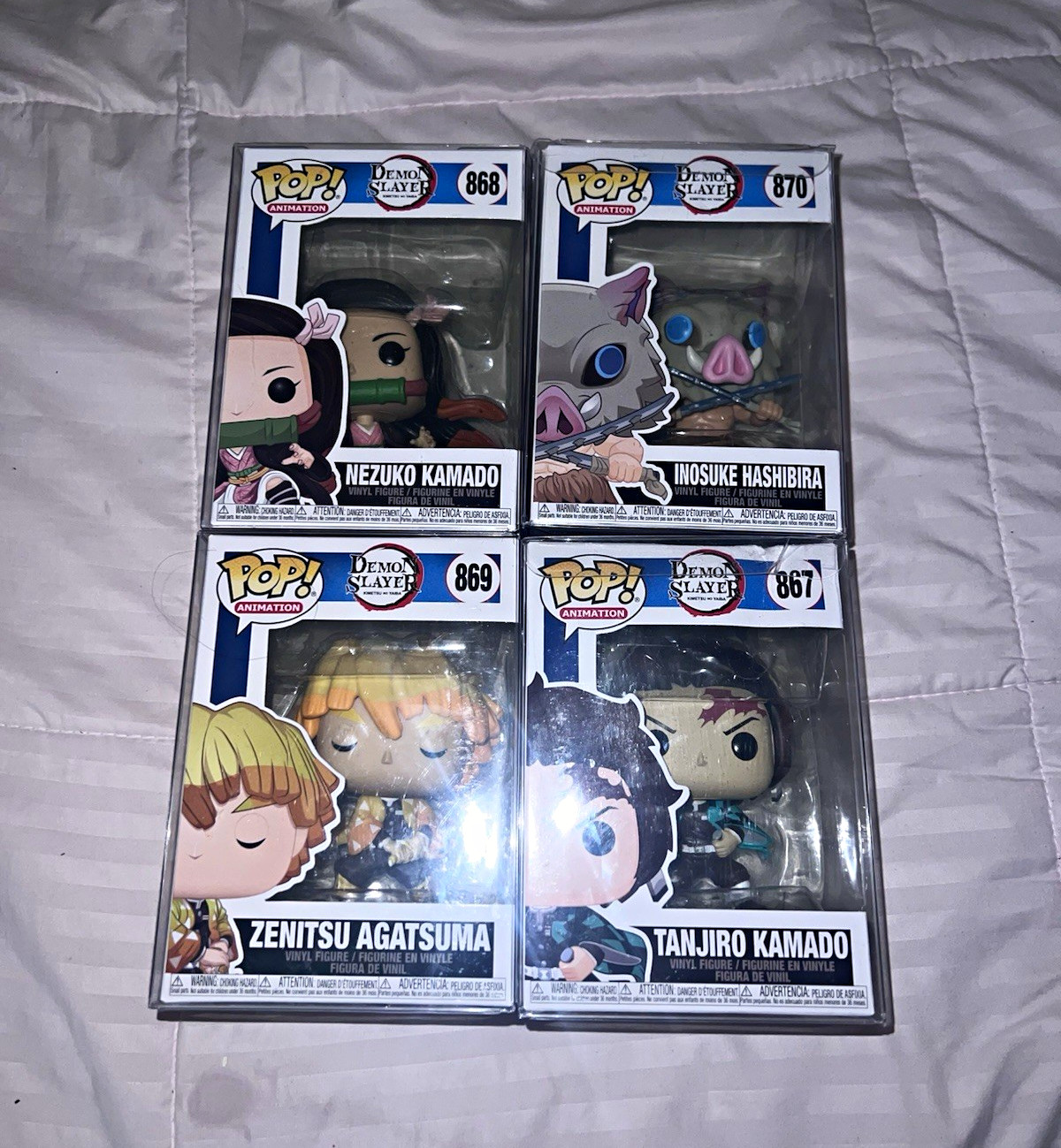 Funko Pop! Animation Demon Slayer 4-Pack Boxed Lot Tanjiro 867 Nezuko 868