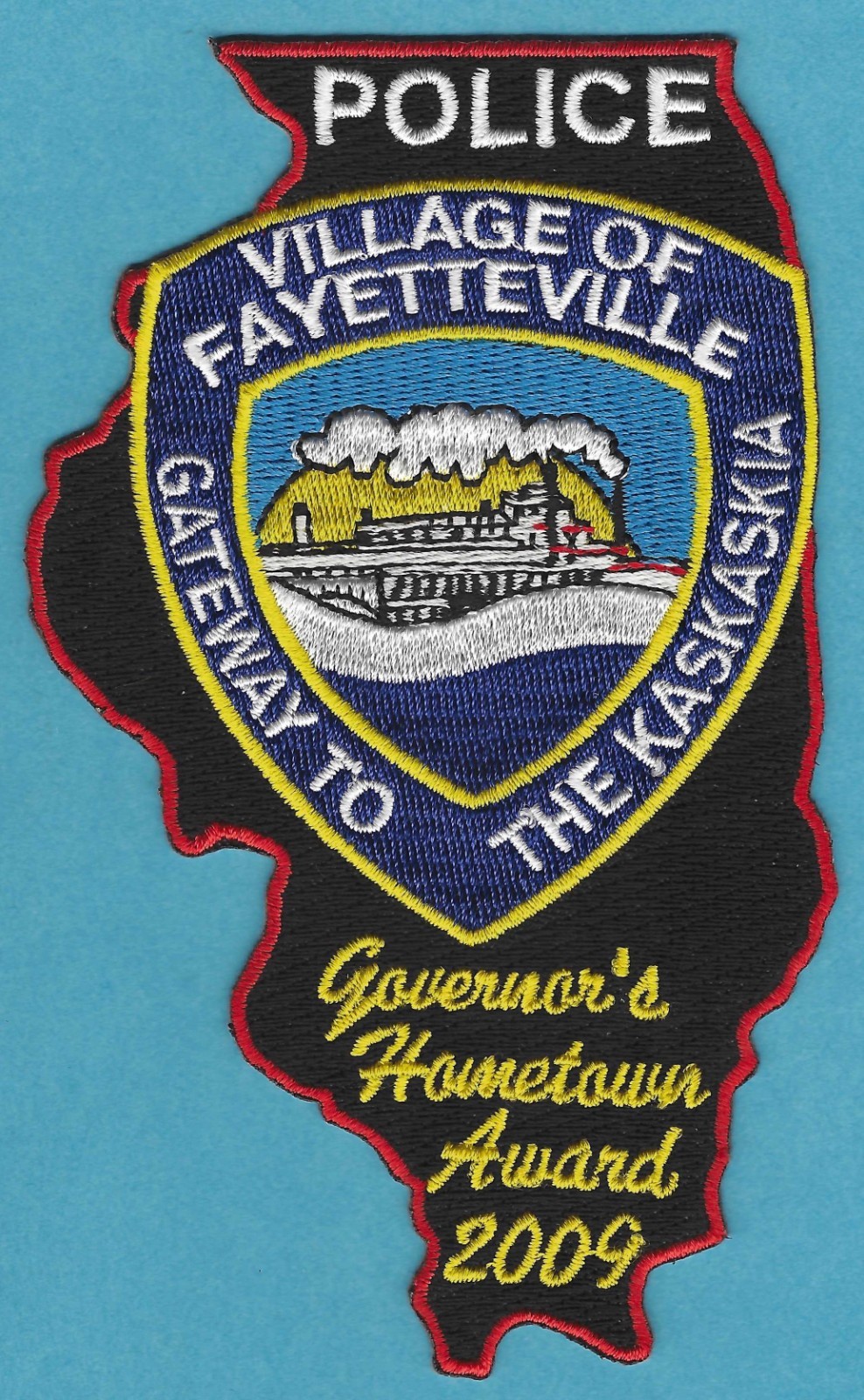 VILLAGE OF FAYETTEVILLE ILLINOIS  POLICE  SHOULDER PATCH