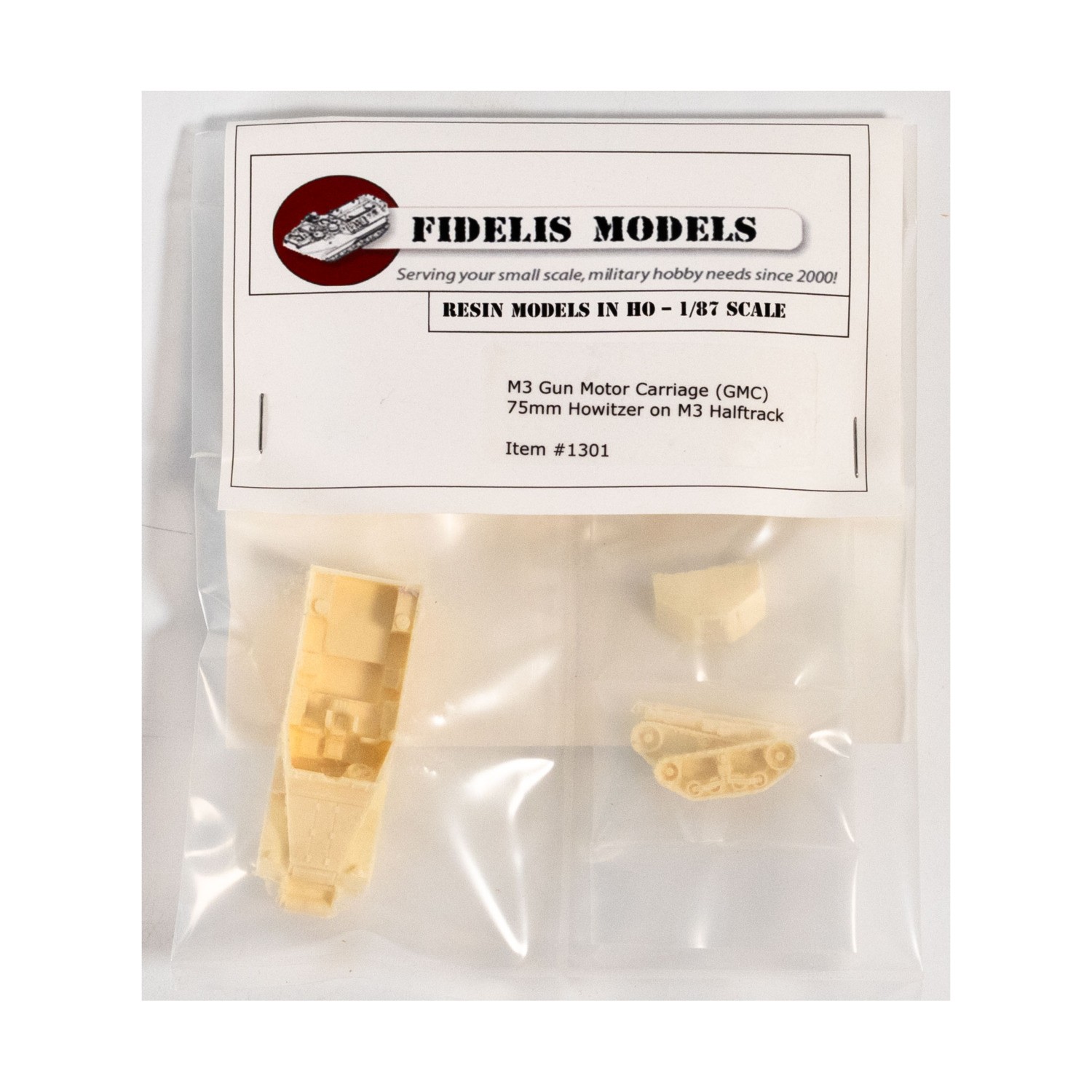 Fidelis Military Min  M3 Gun Motor Carriage (GMC) 75mm Howitzer on M3  Pack New