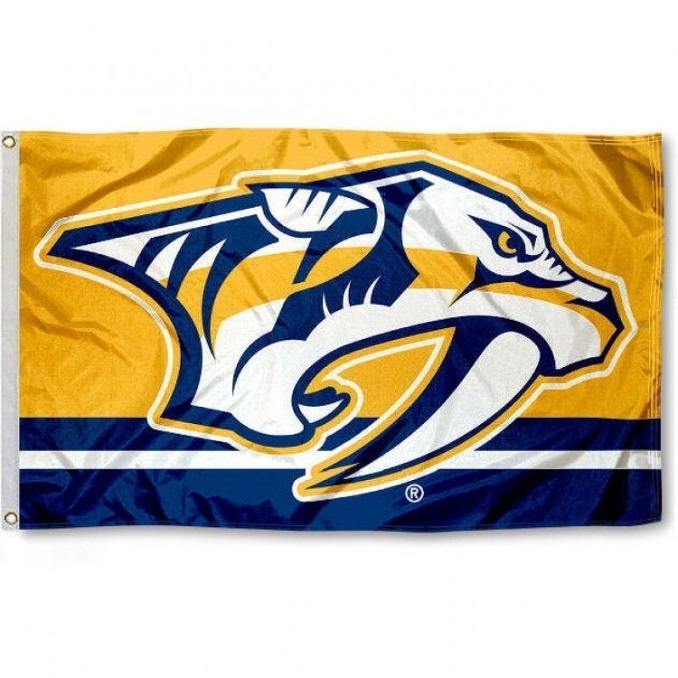 NASHVILLE PREDATORS 3'X5' FLAG/BANNER **100% FULL COLOR ON BOTH SIDES OF FLAG**