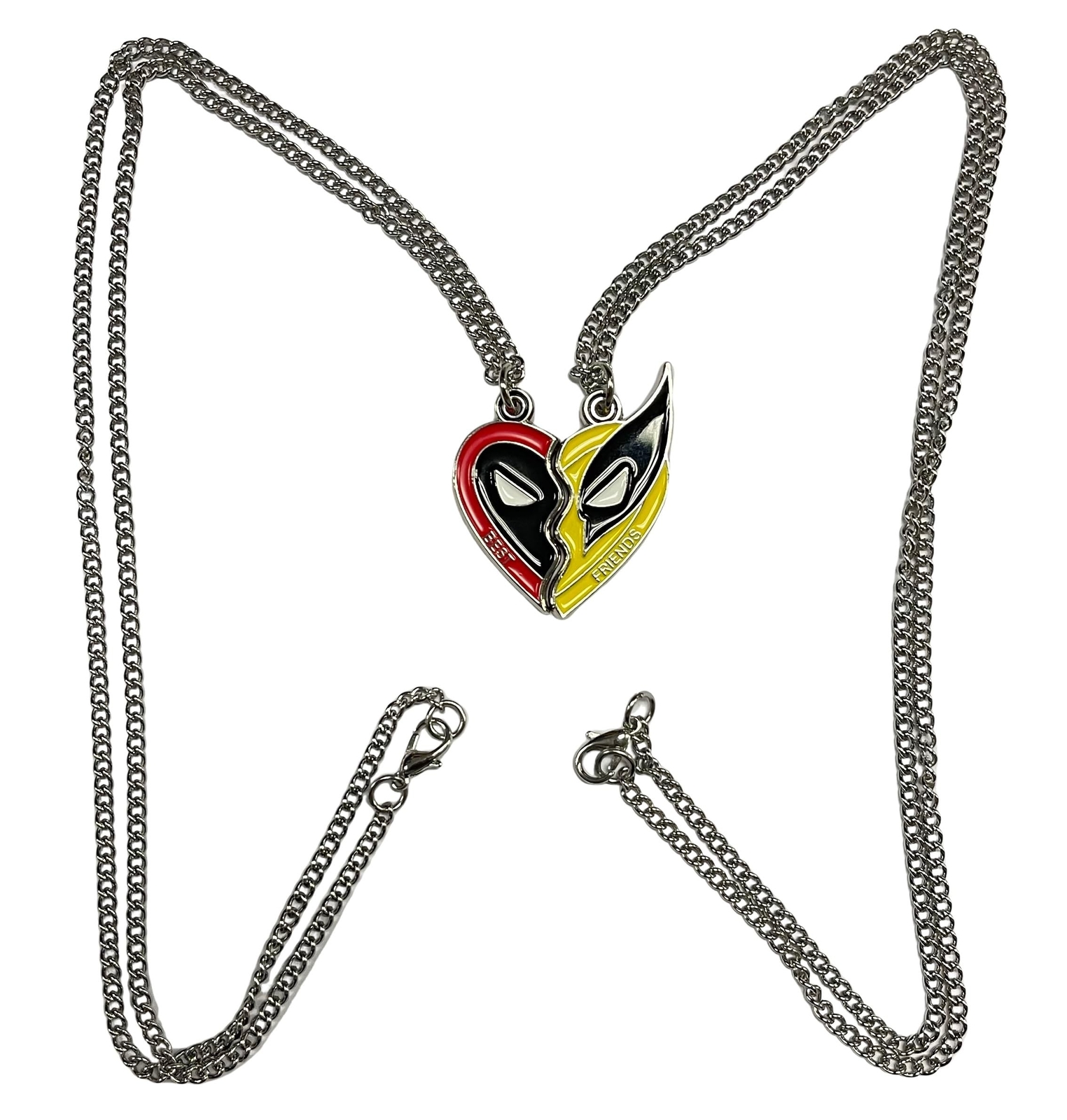 Costumeteers Classic Dead-Pool Wolverine Best Friends Red And Yellow Necklace...