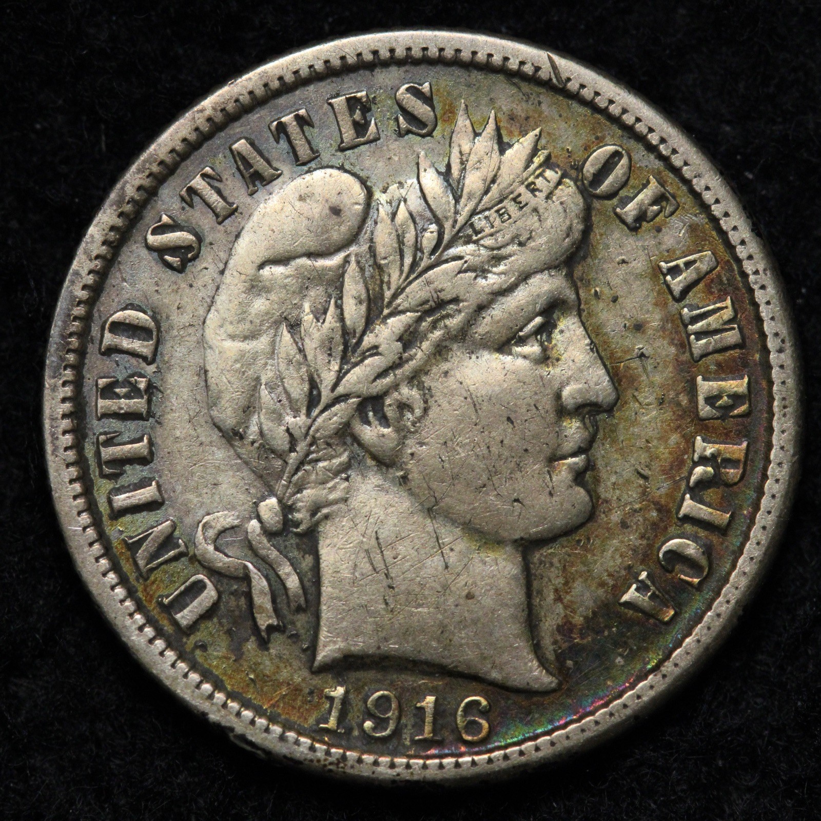 1916-S Barber Silver Dime AU E269 GONC