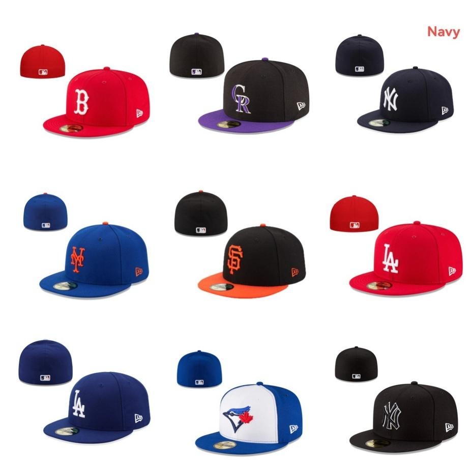 New Fitted  Hat Men's Baseball Solid Hat Basic Stitched Hat