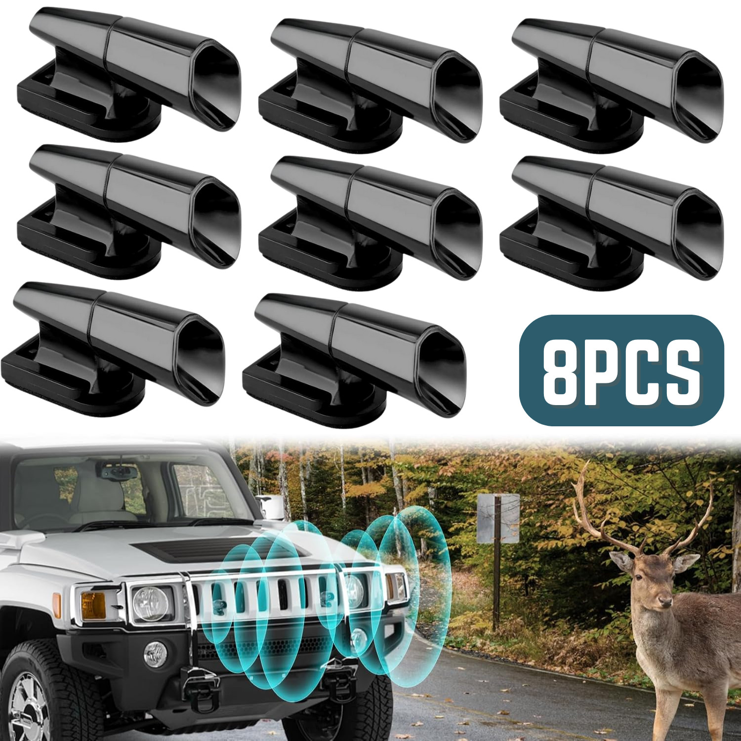 8pcs Ultrasonic Car Deer Warning Whistles Auto Safety Alert Device Safety New US