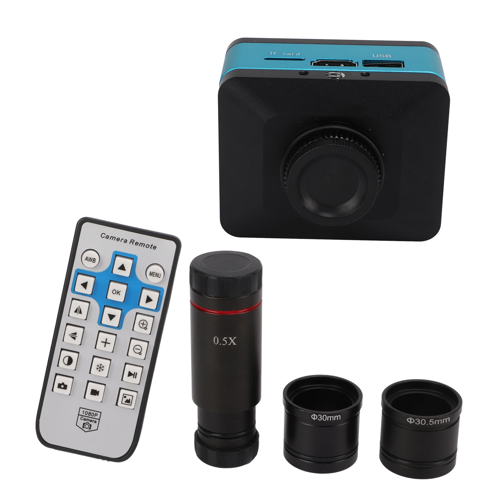 4K 12MP 60FPS Industrial Microscope Camera With 0.5X Lens