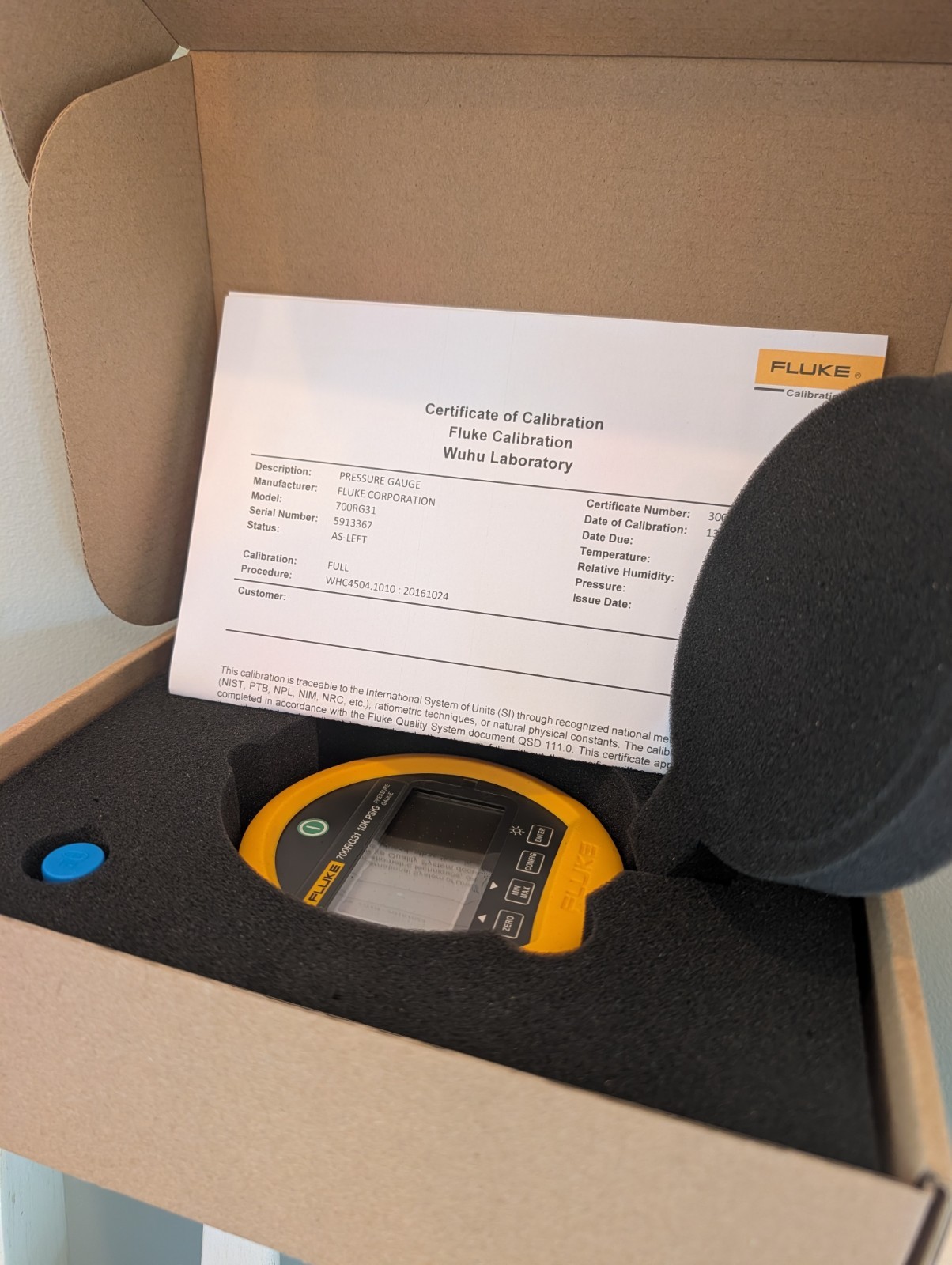 Fluke 700RG31 700G Pressure Gauge Calibrator