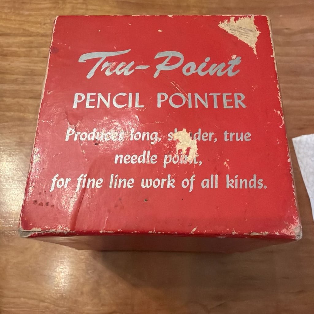 Vintage Tru-Point Draftsman's Pencil Pointer Lead Sharpener with Original Box