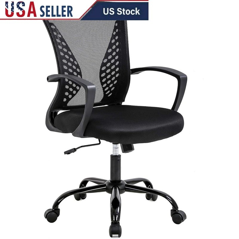 Ergonomic Office Chair Mesh Desk Chair Adjustable Lumbar Support Rolling Swivel