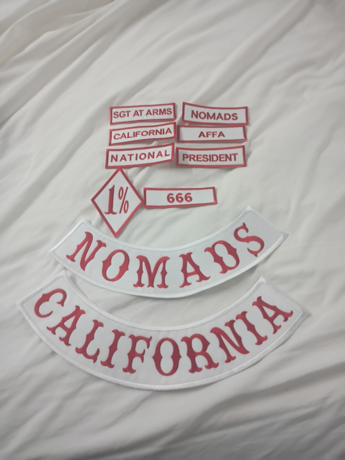 10 Pc California Nomads M C  Patch Set