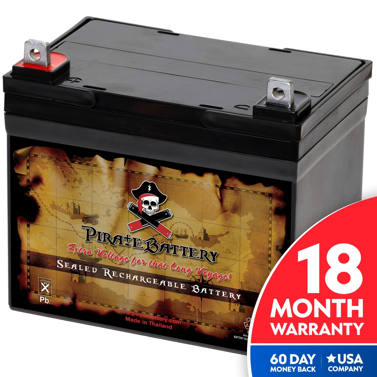 12V 35Ah U1 AGM Riding Lawn Mower Battery for Voeller, Inc. Model SS-7