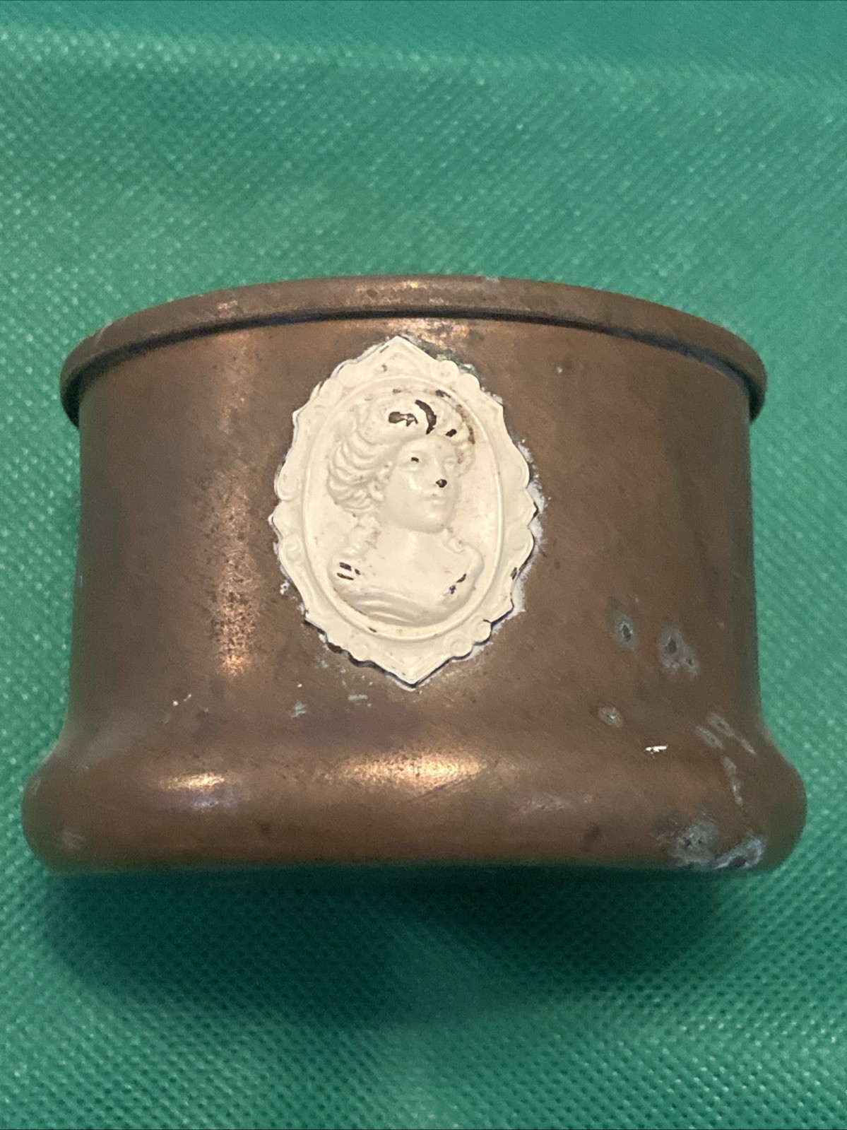 Benedict Athenic Bronze 1423 Small 2" Pot Planter Jar Cameo