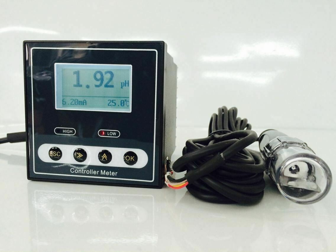 Industrial pH Controller Meter PH Meter with Range 0-14pH Accuracy ±0.02pH