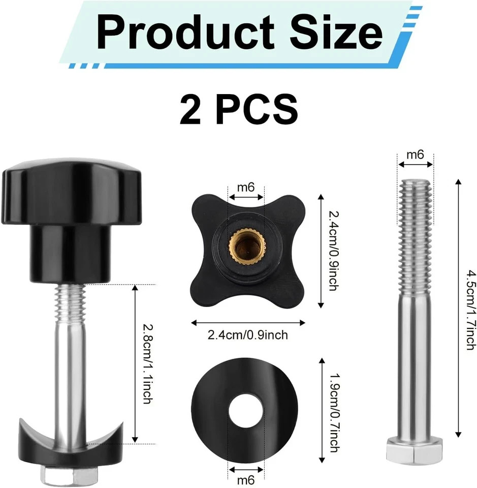 2 Sets Rollator Walker Replacement Knobs Comfortable Replacement Arm Adjustment